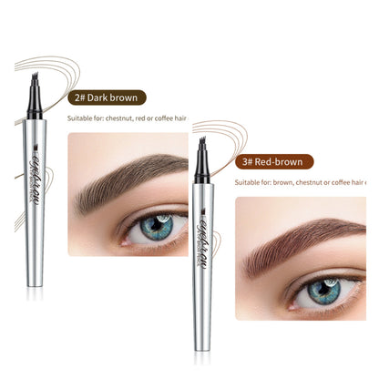 Wasserdichter 3D-Augenbrauenstift Microblading Tattoo Pen mit 4 Zähnen