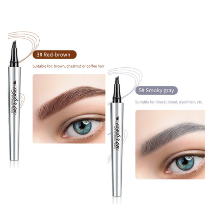 Wasserdichter 3D-Augenbrauenstift Microblading Tattoo Pen mit 4 Zähnen