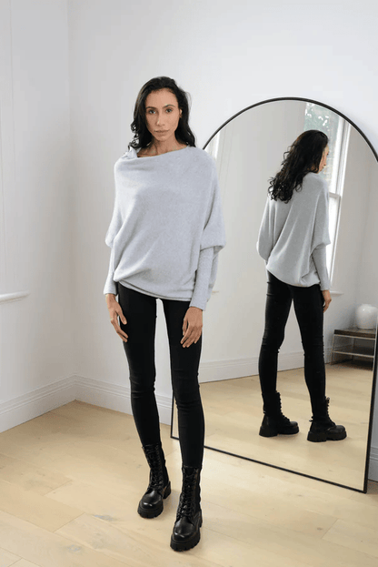 Asymmetrisch drapierter Pullover🎉