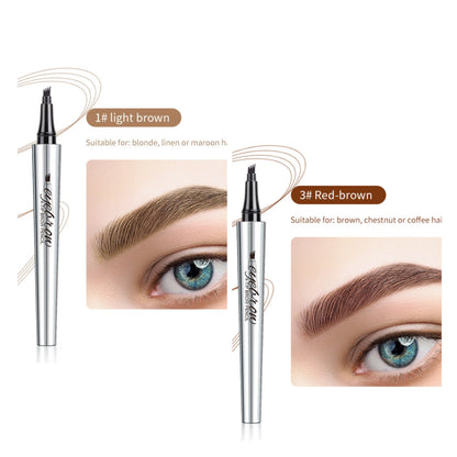 Wasserdichter 3D-Augenbrauenstift Microblading Tattoo Pen mit 4 Zähnen