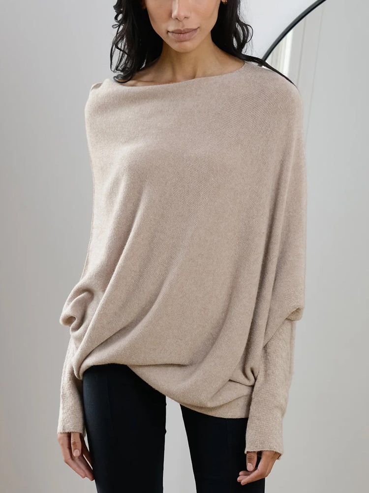 Asymmetrisch drapierter Pullover🎉