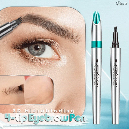 Wasserdichter 3D-Augenbrauenstift Microblading Tattoo Pen mit 4 Zähnen