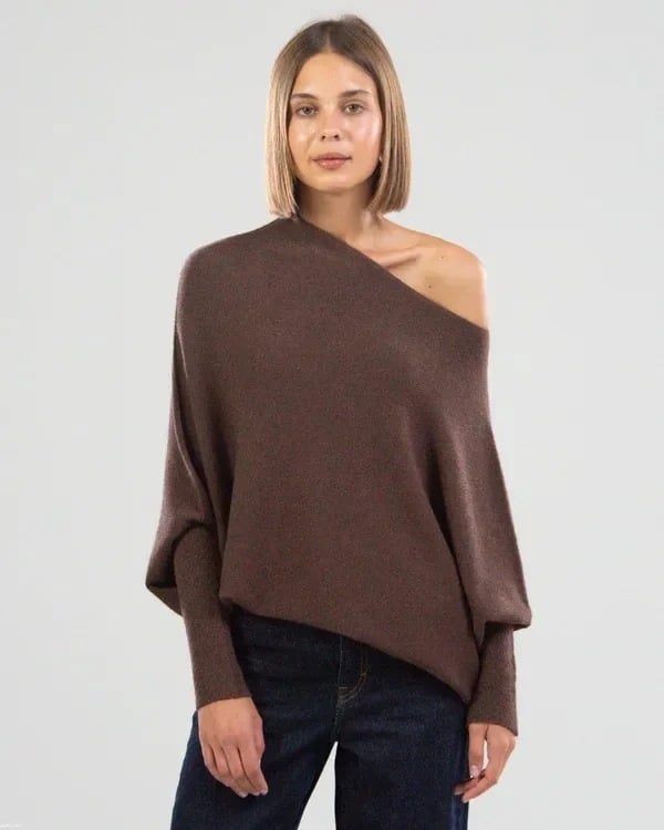 Asymmetrisch drapierter Pullover🎉