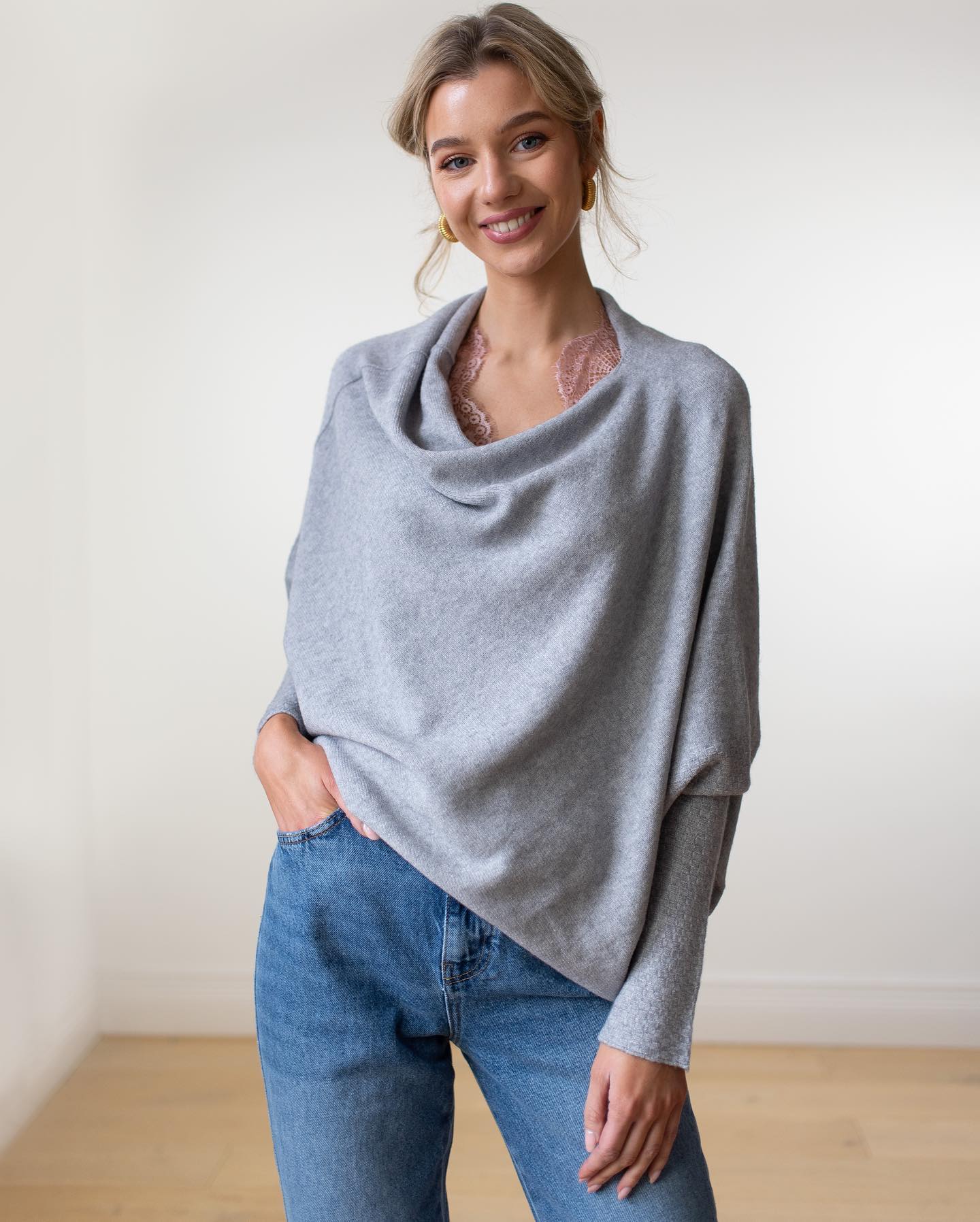 Asymmetrisch drapierter Pullover🎉